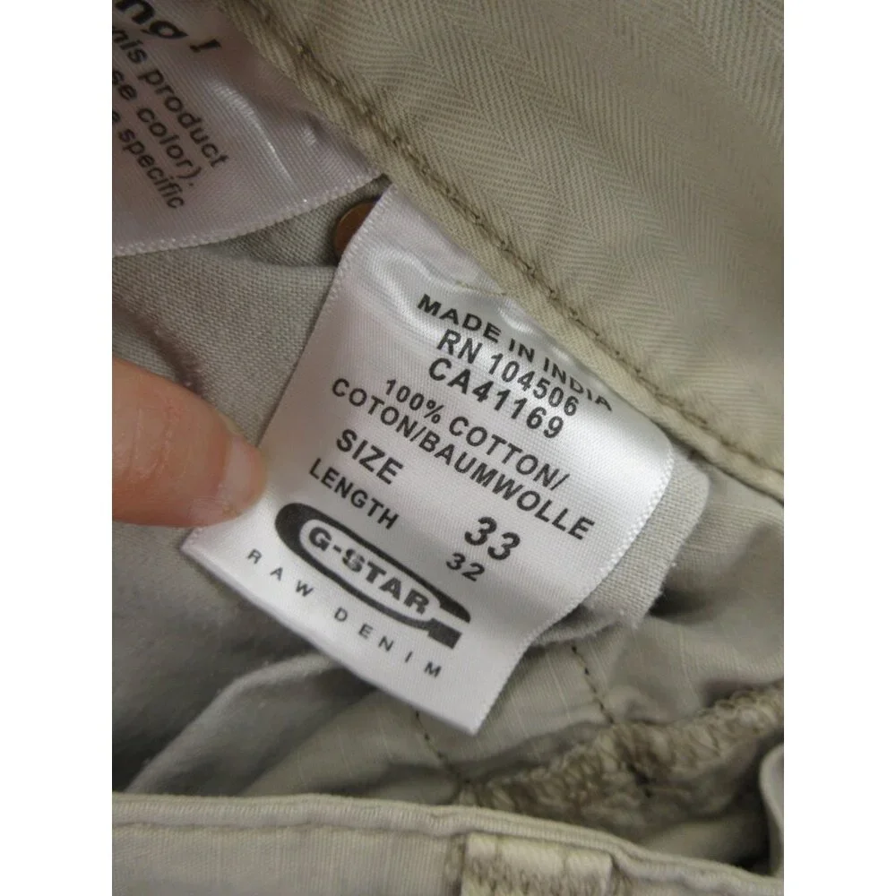 VINTAGE G Star Raw Pants 33X32 Elwood 3D Double Knee Baggy Skater Y2K* - Picture 13 of 15